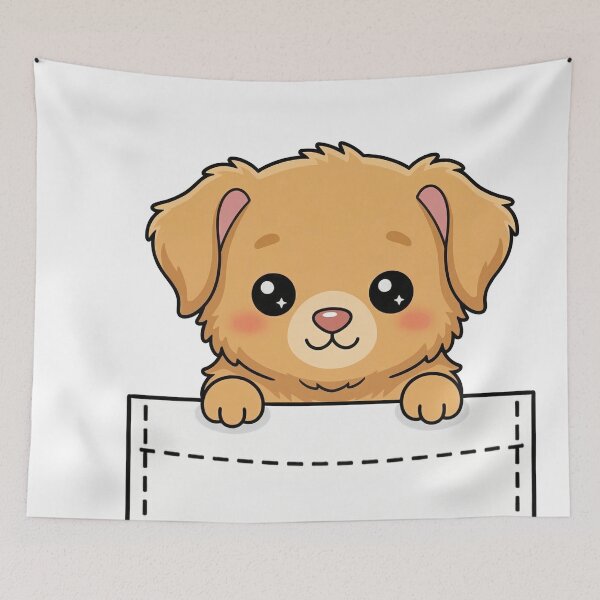 Item preview, Cute Pocket Golden Retriever designed and sold by  Side Quest Studio.