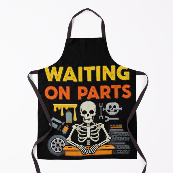 Item preview, waiting on parts skeleton funny auto technician art designed and sold by ArtDesignTp.