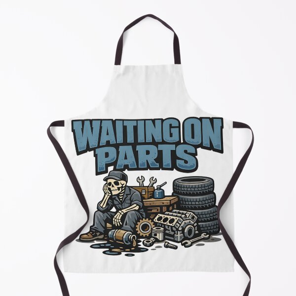 Item preview, funny waiting on parts skeleton auto mechanic design designed and sold by ArtDesignTp.