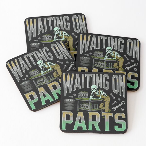 Item preview, waiting on parts funny skeleton mechanic garage design designed and sold by ArtDesignTp.