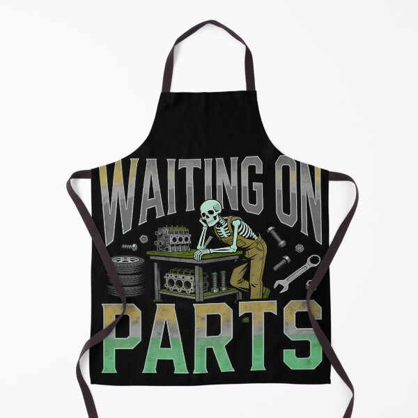 Item preview, waiting on parts funny skeleton mechanic garage design designed and sold by ArtDesignTp.