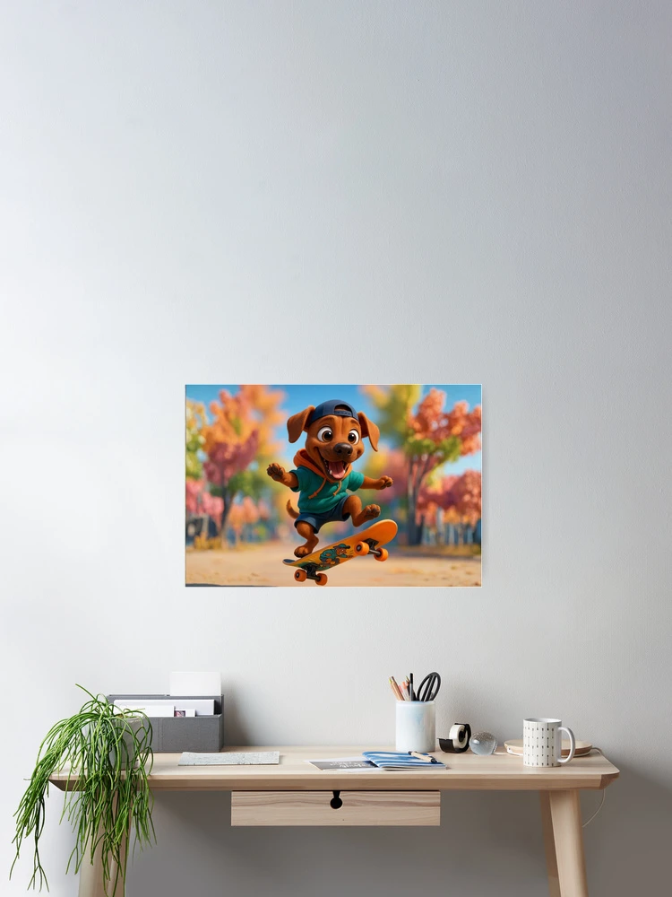 Thumbnail 2 von 3, Poster, Skater Rhodesian Ridgeback designt und verkauft von Sillytoe.