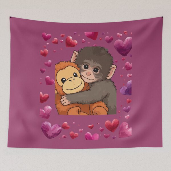 Item preview, Punch the Monkey-Hearts designed and sold by RightNow26.