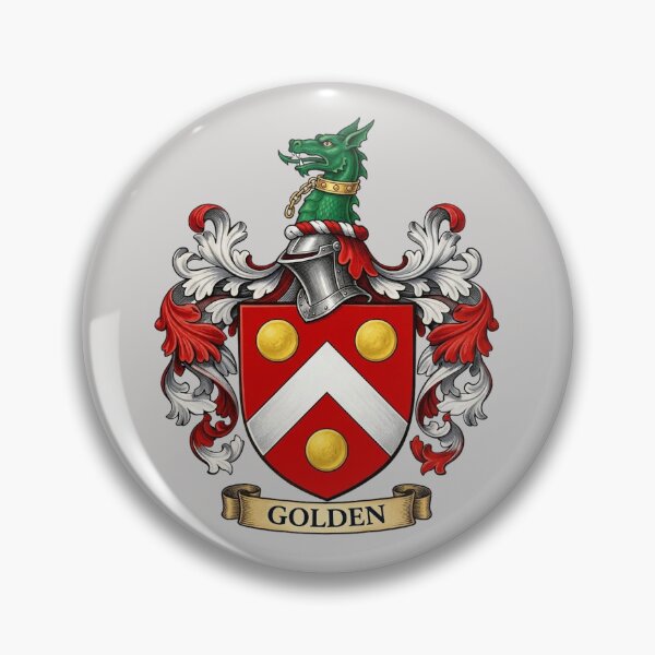 Item preview, The Golden Family Coat of Arms designed and sold by BagTown Clans.