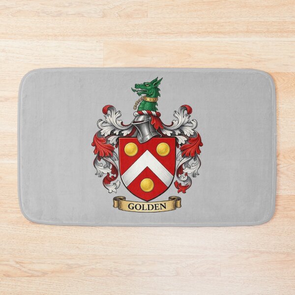 Item preview, The Golden Family Coat of Arms designed and sold by BagTown Clans.