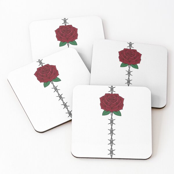 Item preview, Barbed Wire Rose Goth Aesthetic Urban Nature Graphic designed and sold by TheOrganizedHaven1.