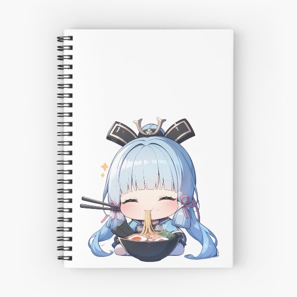 Item preview, Kamisato Ayaka Genshin Impact Chibi Kawaii Ramen Noodles designed and sold by mildaclairmo.