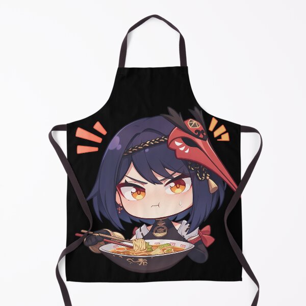 Item preview, Kujou Sara Genshin Impact Chibi Kawaii Ramen Noodles Mood designed and sold by mildaclairmo.