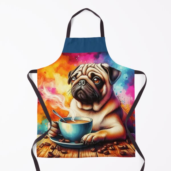 Item preview, Pug Drinking Coffee designed and sold by The Coffee Critters.