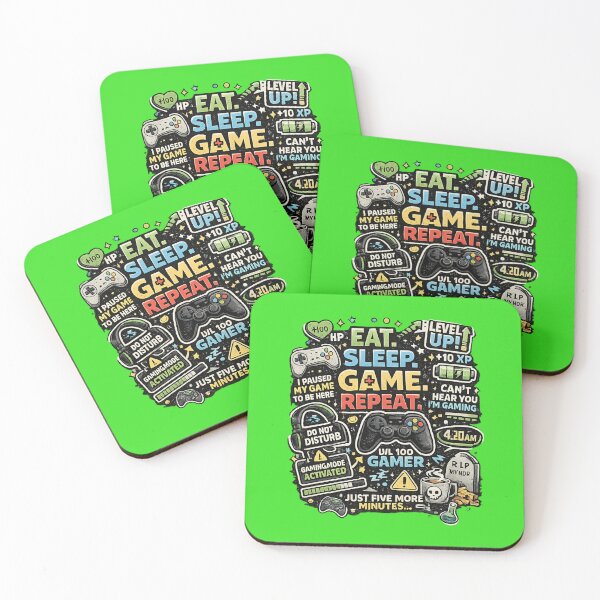 Item preview, Eat Sleep Game Repeat designed and sold by bysaintclaire.