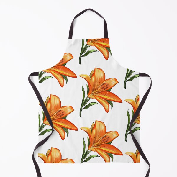 Item preview, Lily Lilly flower painting - single yellow orange tiger tiger lily with green leaves Spring Flowers designed and sold by Artonmytee.