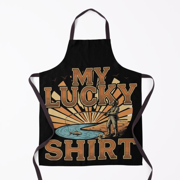 Item preview, lucky shirt fly fishing humor for passionate anglers designed and sold by ArtDesignTp.