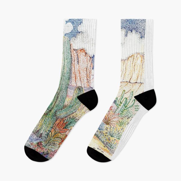 Item preview, Desert Path with Cacti and Flowers designed and sold by PallaviS.