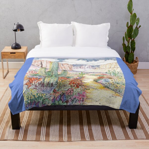 Item preview, Camino del desierto con cactus y flores designed and sold by PallaviS.