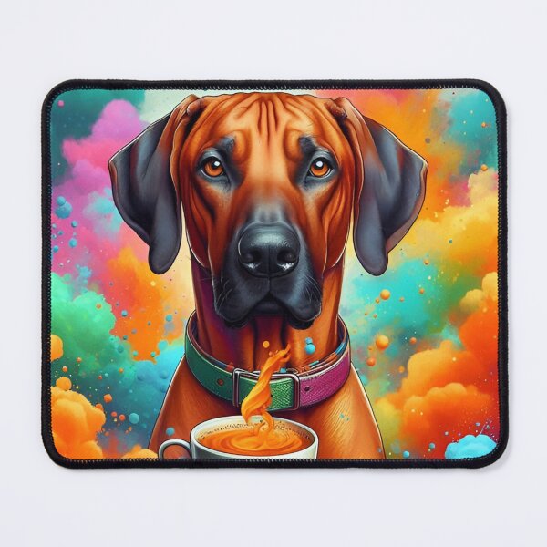 Item preview, Rhodesian Ridgeback Drinking Coffee designed and sold by The Coffee Critters.