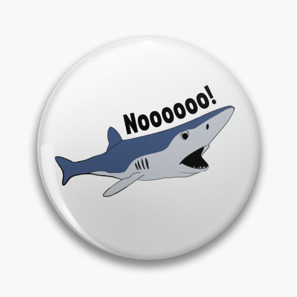 Item preview, Screaming Shark Saying Nooooo | Funny Shark Meme Sticker designed and sold by JolaDesignss.