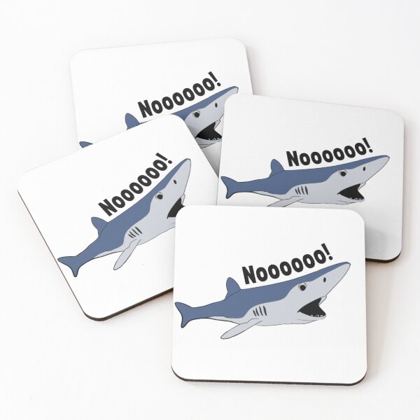 Item preview, Screaming Shark Saying Nooooo | Funny Shark Meme Sticker designed and sold by JolaDesignss.