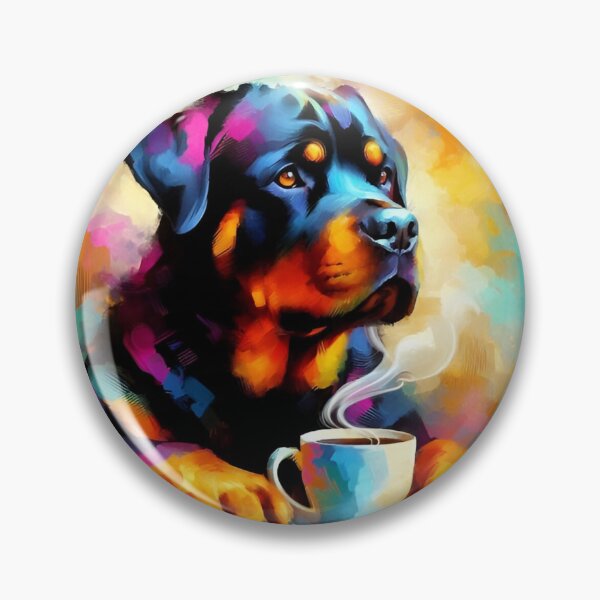 Item preview, Rottweiler Drinking Coffee designed and sold by The Coffee Critters.