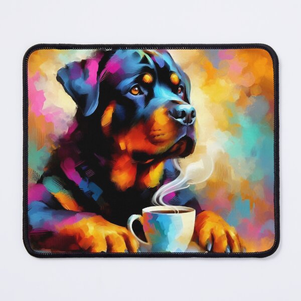 Item preview, Rottweiler Drinking Coffee designed and sold by The Coffee Critters.
