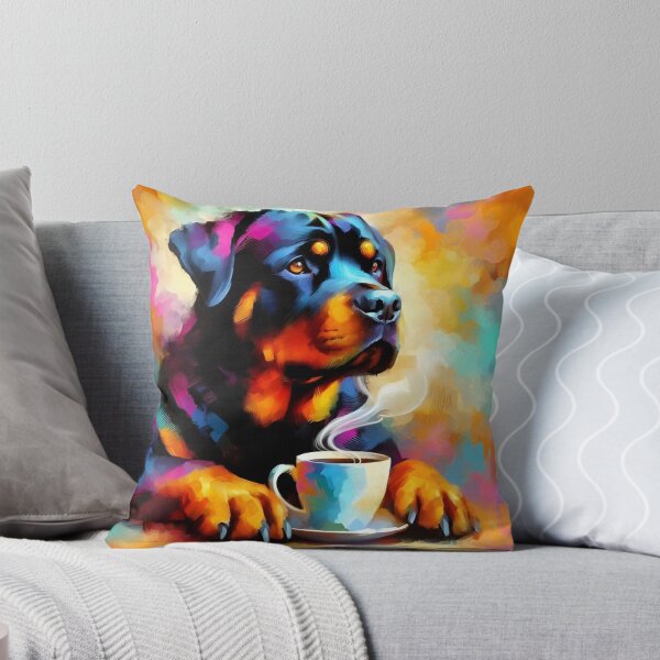 Item preview, Rottweiler Drinking Coffee designed and sold by The Coffee Critters.