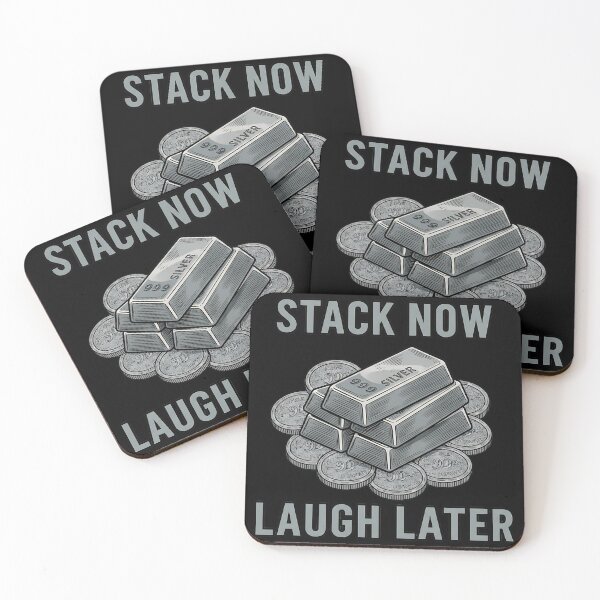 Item preview, funny silver stacking stack now laugh later design designed and sold by ArtDesignTp.