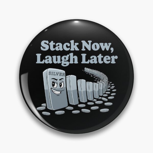 Item preview, stack now laugh later funny silver stacker design designed and sold by ArtDesignTp.