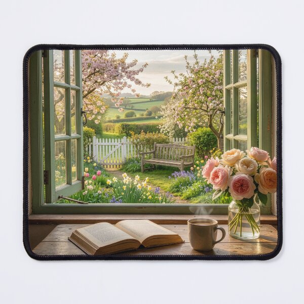 Item preview, Coffee, a Book, and a Garden View designed and sold by Tridentulus.
