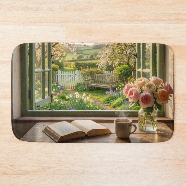 Item preview, Coffee, a Book, and a Garden View designed and sold by Tridentulus.