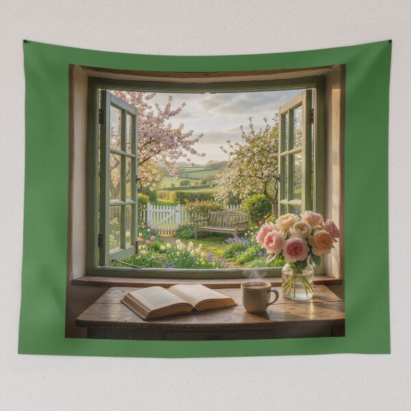 Item preview, Coffee, a Book, and a Garden View designed and sold by Tridentulus.