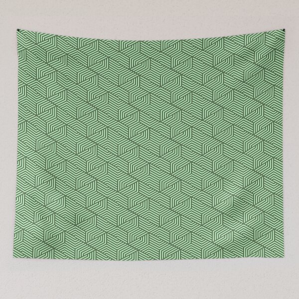 Item preview, Green Hexagram Print - Abstract Shape Pattern - Birthday Gift Ideas designed and sold by RoyalStarsPatts.