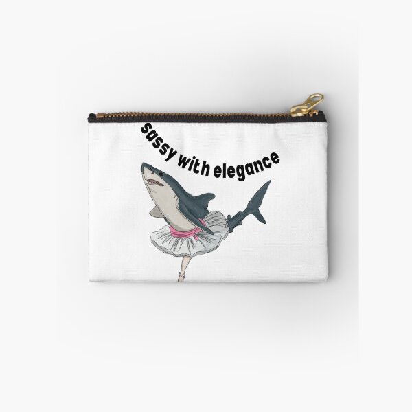 Item preview, Ballerina Shark Saying “Sassy with Elegance” | Cute & Funny Shark Sticker designed and sold by JolaDesignss.
