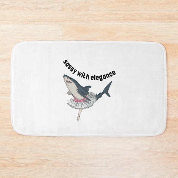 Item preview, Ballerina Shark Saying “Sassy with Elegance” | Cute & Funny Shark Sticker designed and sold by JolaDesignss.
