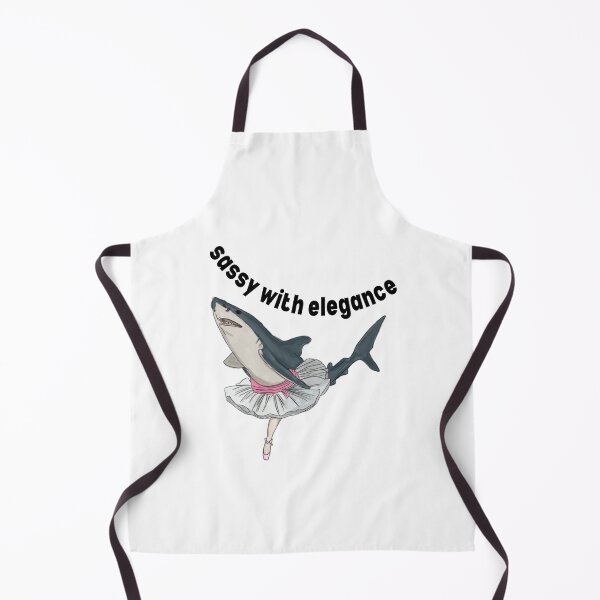 Item preview, Ballerina Shark Saying “Sassy with Elegance” | Cute & Funny Shark Sticker designed and sold by JolaDesignss.
