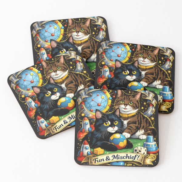 Item preview, Playful Cats – Fun  Mischief Cute Cat Lovers Design designed and sold by CatLovers Studio.