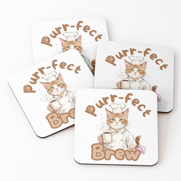Item preview, Purr-fect brew Chef Cat designed and sold by Ink & Soul.