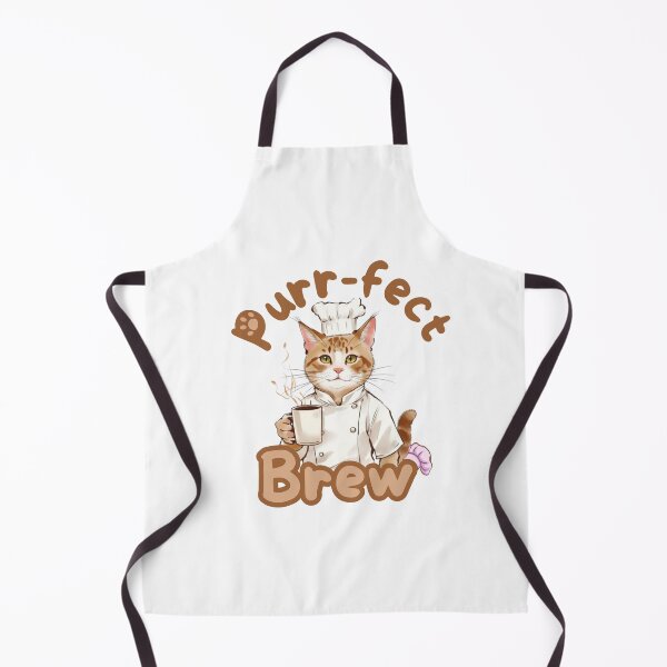 Item preview, Purr-fect brew Chef Cat designed and sold by Ink & Soul.