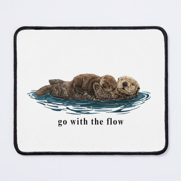Item preview, Cute Sea Otter Mother Sleeping Pup Ocean Wildlife Love designed and sold by Ali-printshop.
