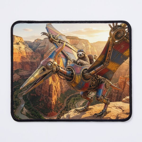 Item preview, Sloth Takes Off in His Pterodactylmobile designed and sold by Tridentulus.