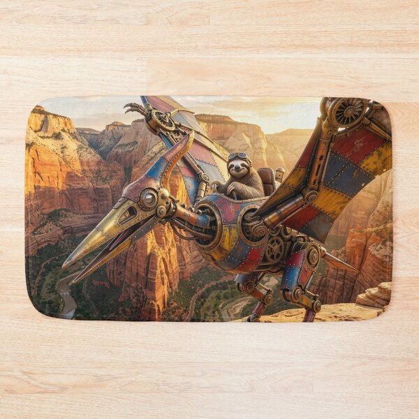 Item preview, Sloth Takes Off in His Pterodactylmobile designed and sold by Tridentulus.