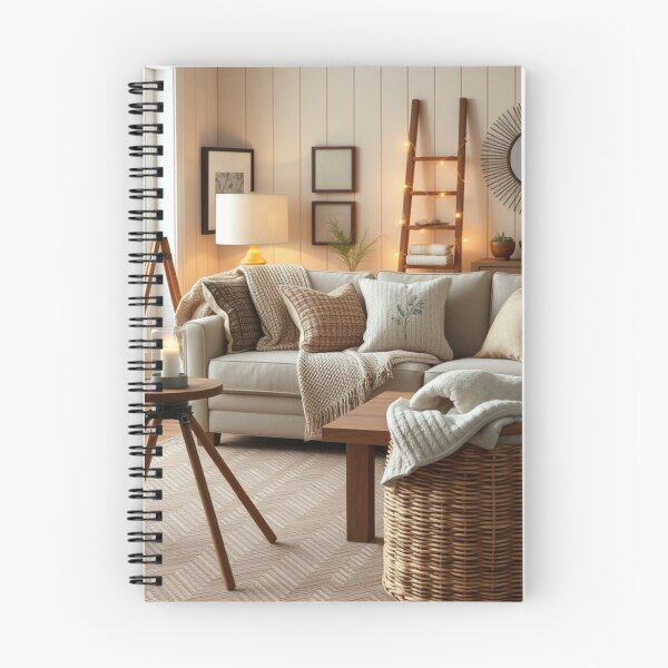 Item preview, Warm Neutral Living Room with Organic Textures designed and sold by Vida e Arte.