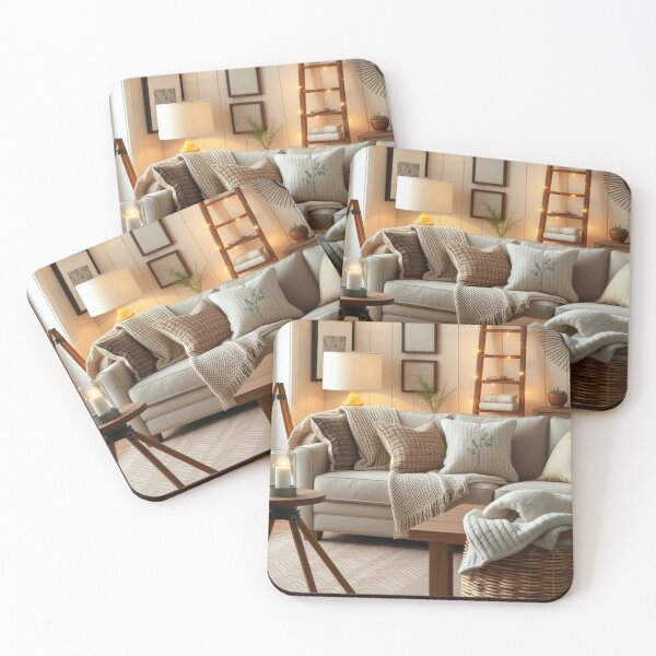 Item preview, Warm Neutral Living Room with Organic Textures designed and sold by Jade Ado.