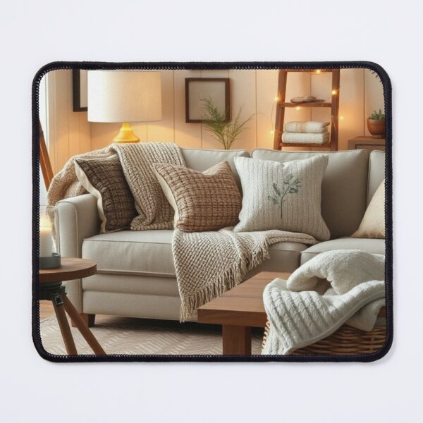 Item preview, Warm Neutral Living Room with Organic Textures designed and sold by Jade Ado.