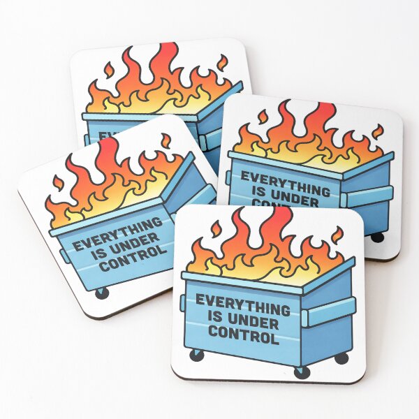 Item preview, Everything Is Under Control Dumpster Fire Sticker designed and sold by PIXEL POP DESIGNS - Beyond the Norm!.