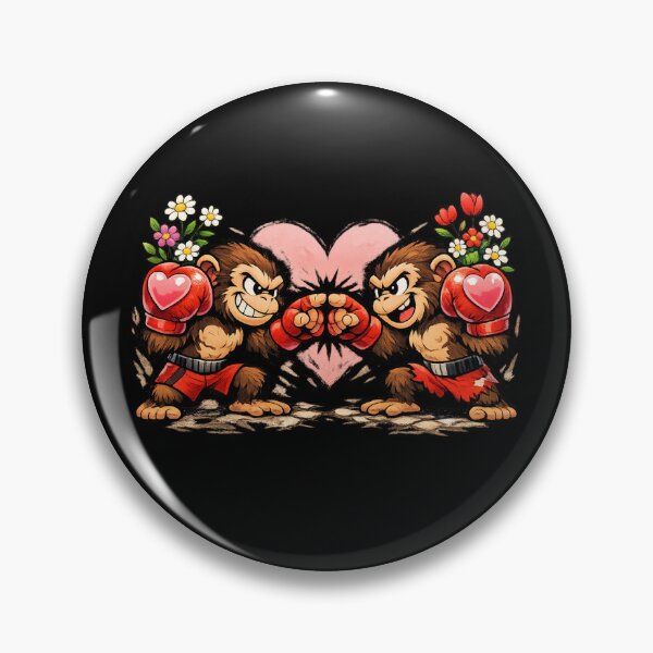 Item preview, Funny Punch Monkey Love Fight – Cute Boxing Monkey Cartoon designed and sold by Yasmine Mohammed.