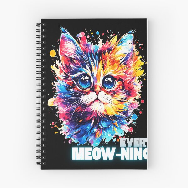 Item preview, Every Meow-ning Colorful Cat – Cute Watercolor Cat Pun Design designed and sold by CreatiWorks.