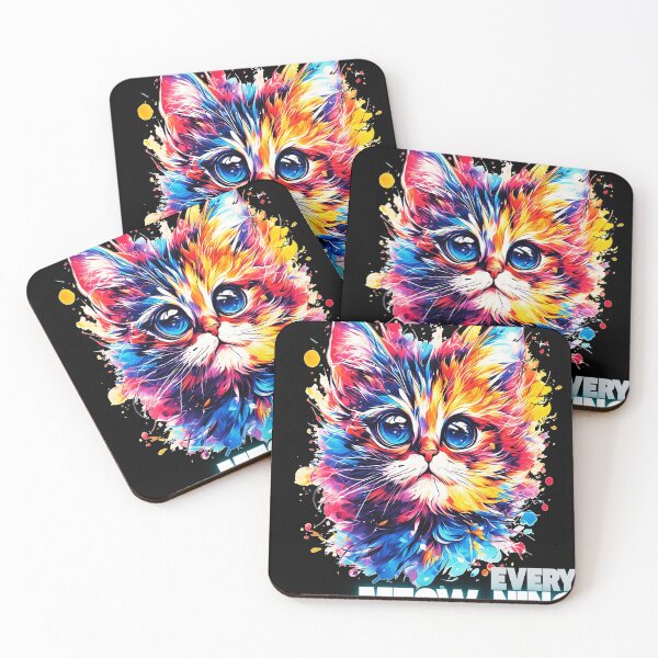Item preview, Every Meow-ning Colorful Cat – Cute Watercolor Cat Pun Design designed and sold by CreatiWorks.