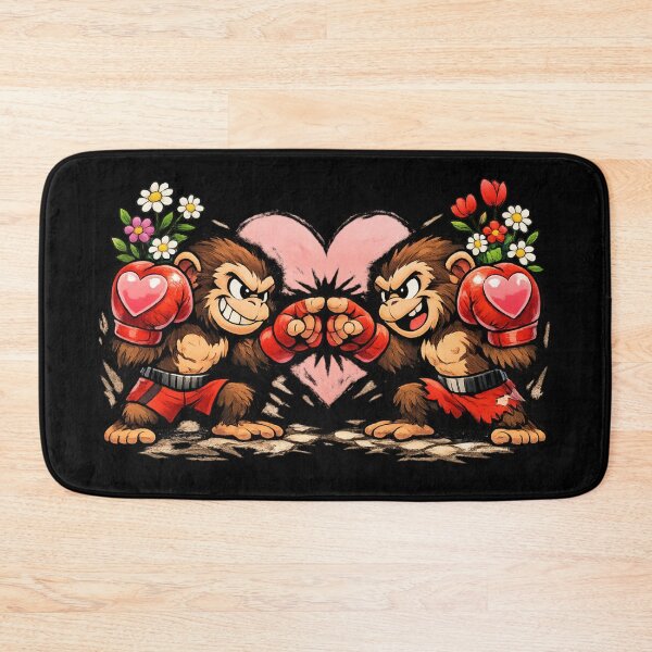 Item preview, Funny Punch Monkey Love Fight – Cute Boxing Monkey Cartoon designed and sold by Yasmine Mohammed.