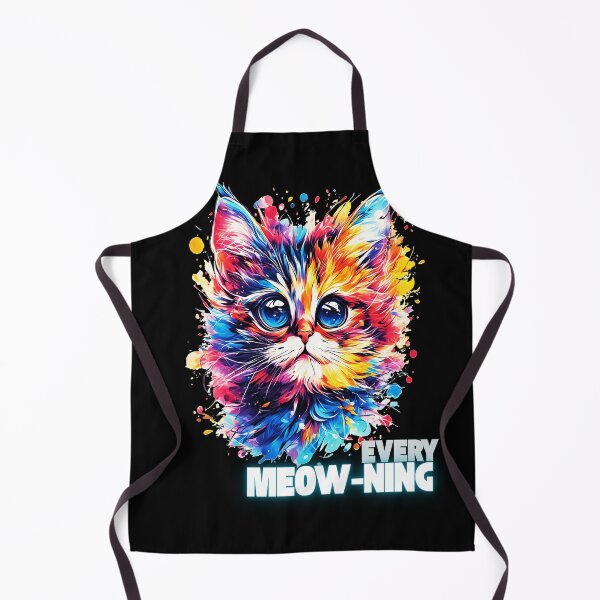 Item preview, Every Meow-ning Colorful Cat – Cute Watercolor Cat Pun Design designed and sold by CreatiWorks.