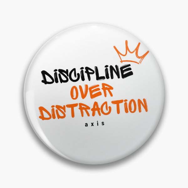 Item preview, Discipline Over Distraction – Minimal Focus Mindset Design designed and sold by AXIS-EQUILIBRIO.