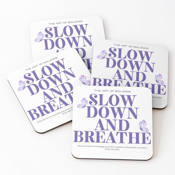 Item preview, Slow Down And Breathe Motivation Quote designed and sold by kpwi_maduwanthi.